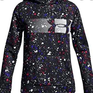Under Armour Fleece Paint Splatter Hoodie Sz XS